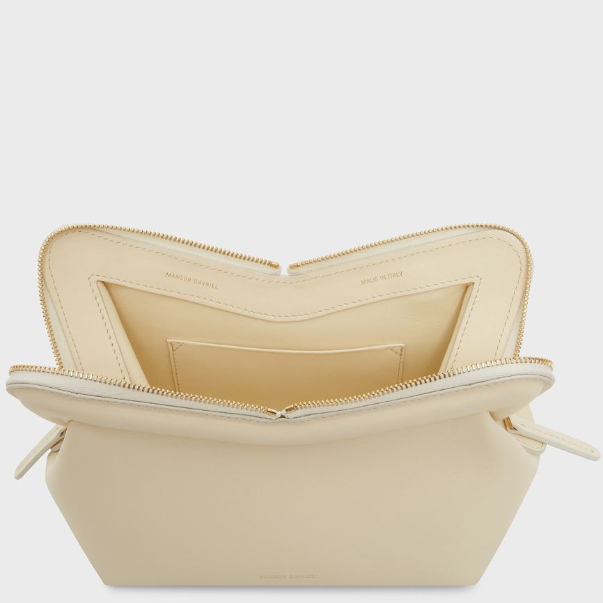 Women's Mansur Gavriel Mini M Frame Crossbody Bags Cream | AU 6905ZG